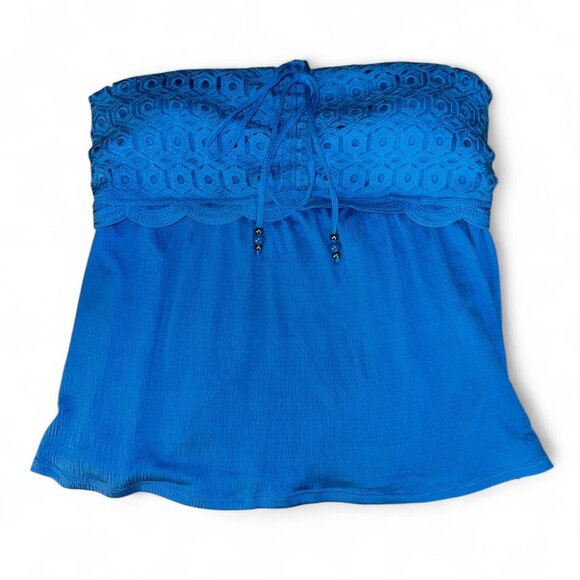 No Boundaries Women's Blue Halter Top - Picture 1 of 2